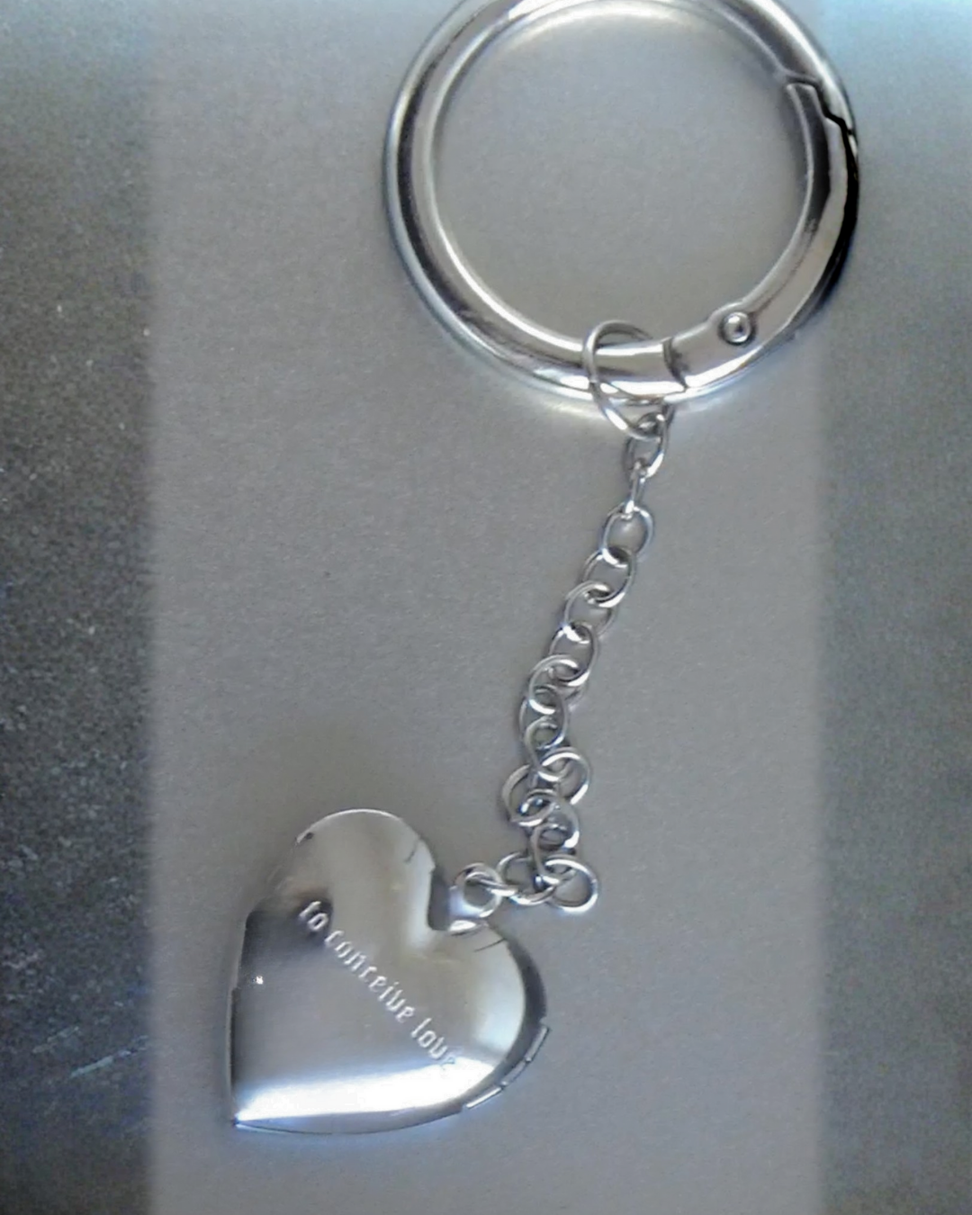Heart 'Cor Amoris' Locket Keychain